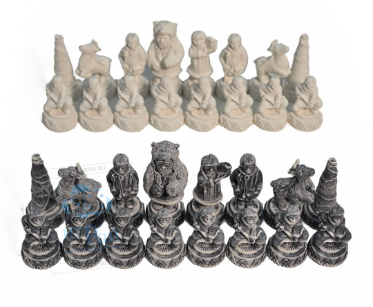 Шахматные Фигуры из Камня "Народы Красноярского края"